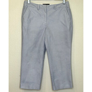 Talbots Cropped Chino Pants Womens Size 2 Petite Blue 100% Cotton Preppy Classic